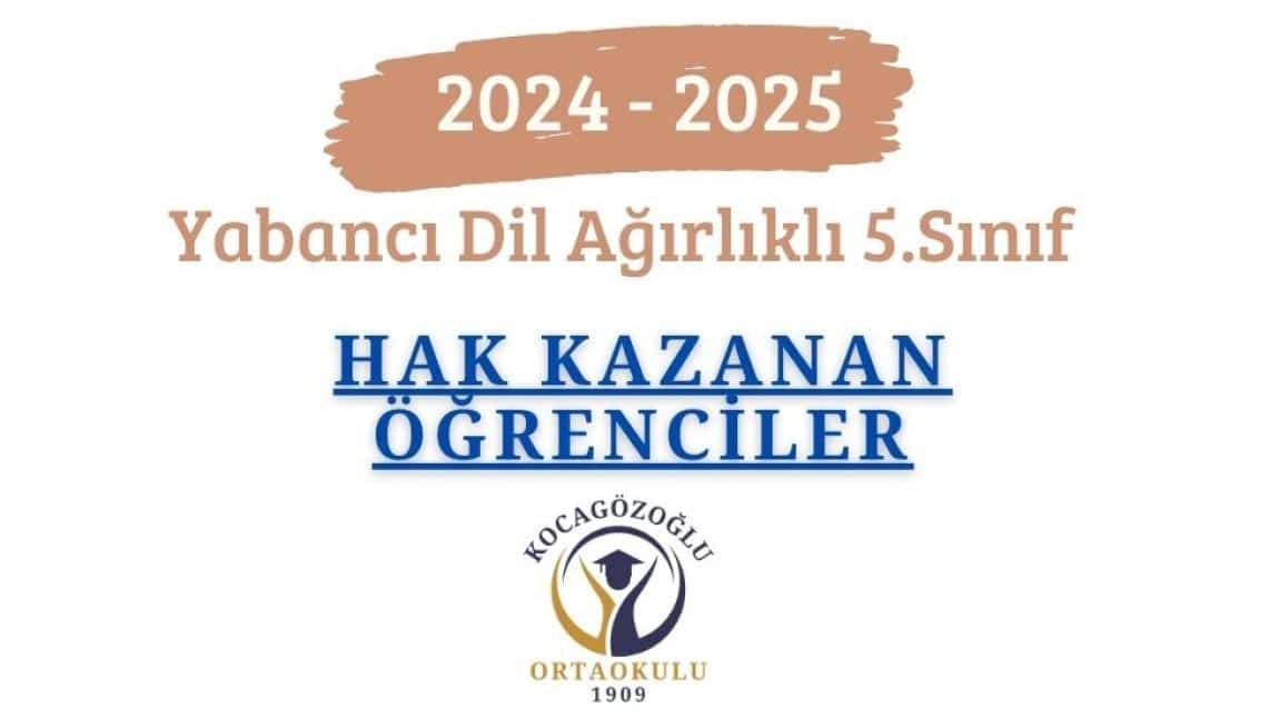 2024-2025 5.Sınıf Yabancı Dil Sonuçları